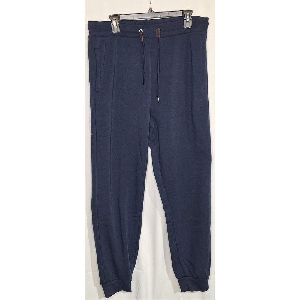 Galaxy by Harvic Mens Jogger Pants Navy Blue Slim Fit Fleece Sweatpants 2XL NWT